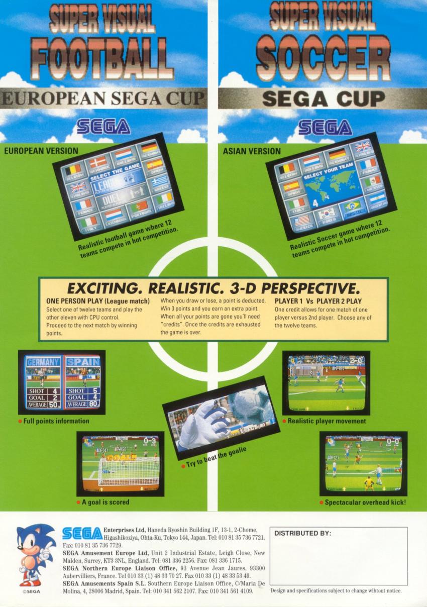 Super Visual Soccer - SEGA Cup